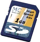 1GB 60x Memory Corp SecureDigital Card