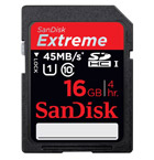 16GB SDHC Extreme HD Video 45MB/s SanDisk