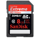 8GB 200X SDHC Card Extreme HD Video SanDisk