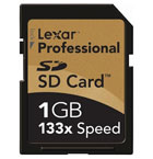 1GB 133X SD Card Pro Lexar