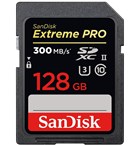 SanDisk 128GB SDXC Extreme Pro 300Mb/s UHS2 U3