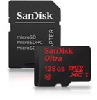 SanDisk 128GB microSDXC UltraAndroid XC+SD adapter