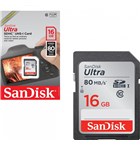 SanDisk 16GB SDHC Ultra 80MB/s 533X Class10/UHS1