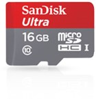 SanDisk 16GB microSDHC Ultra + SD Adapter