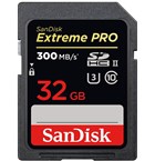 SanDisk 32GB SDHC Extreme Pro 300MB/s UHS2 U3