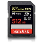 SanDisk 512GB SDXC Extreme Pro 95MB/s 633X Class10