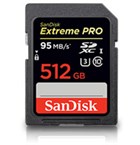SanDisk 512GB SDXC Extreme Pro 95MB/s 633X Class10
