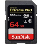 SanDisk 64GB SDXC Extreme Pro 300MB/s UHS2 U3