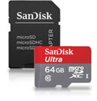 SanDisk 64GB microSDXC Ultra Android XC+SD adapter