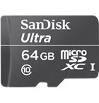 SanDisk 64GB microSDXC Ultra+SDAd. 30MB/s 200X