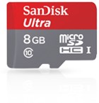 SanDisk 8GB microSDHC Ultra + SD Adapter