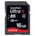 16GB SDHC Ultra 30MB/s SanDisk