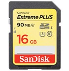 Sandisk 16GB SDHC ExtremePLUS 90MB/s 600X UHS-I