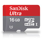 SanDisk 16GB microSDHC Ultra 30MB/s 200X Class10