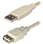 USB pistik tüüp A - USB pesa tüüp A 1,0m
